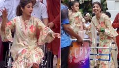 Shilpa Shetty dances with a broken leg, plays dhol for daughter Samisha during Ganesh visarjan-WATCH