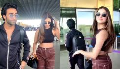 Tara Sutaria and Aadar Jain head off for a romantic vacay? Couple twins in black as they get spotted at airport