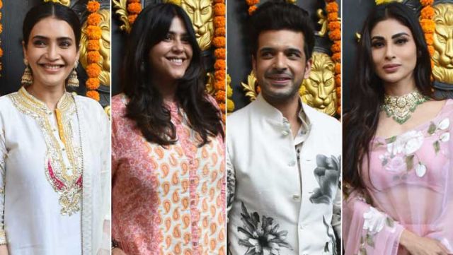 Celebs arrive at Ektaa R Kapoor's house for Ganpati darshan, view PICS