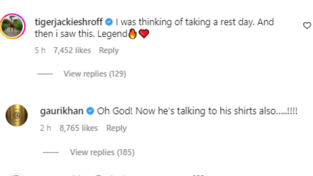 gauri khan, shah rukh khan, tiger shroff