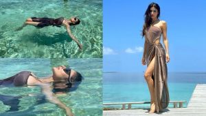 Mouni Roy flaunts her toned body as she chills amidst the cool blue waters of Maldives, see PICS