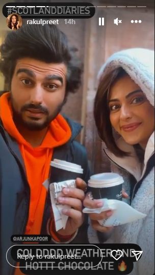 arjun kapoor, rakul preet singh, scotland diaries