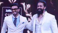 Ranveer Singh and Yash twin in white at SIIMA Awards, share a moment on stage