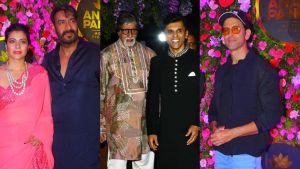 Amitabh Bachchan, Ajay Devgn & Kajol, Hrithik Roshan arrive in style for Anand Pandit's pre-Diwali party