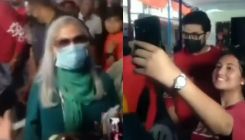 Jaya Bachchan gets angry as fans click selfies with Abhishek Bachchan at a temple: Sharam nahi aati?