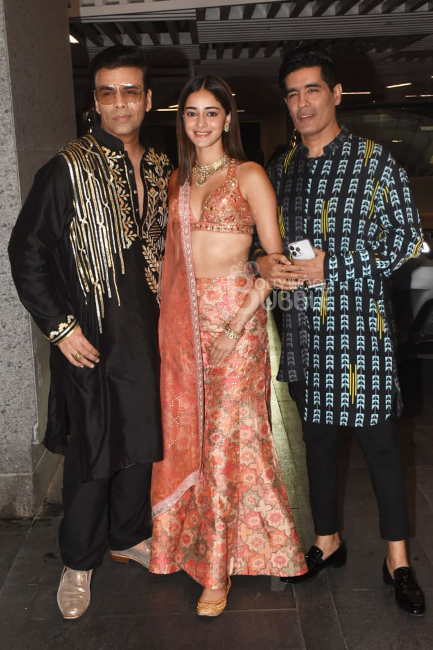 Karan Johar, Ananaya Panday and Manish Malhotra