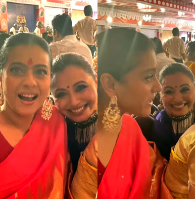 Kajol shares goofy moments with Rani Mukerji from Durga Puja celebrations, fan gushes 'Aww Tina & Anjali'
