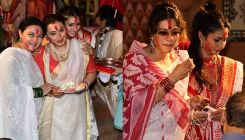 Rani Mukerji, Kajol bask in festivities as they celebrate Dashami with family-PICS