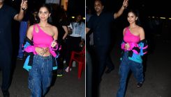Suhana Khan oozes chic vibes in a pink crop top, baggy jeans as she gets spotted on the sets- WATCH
