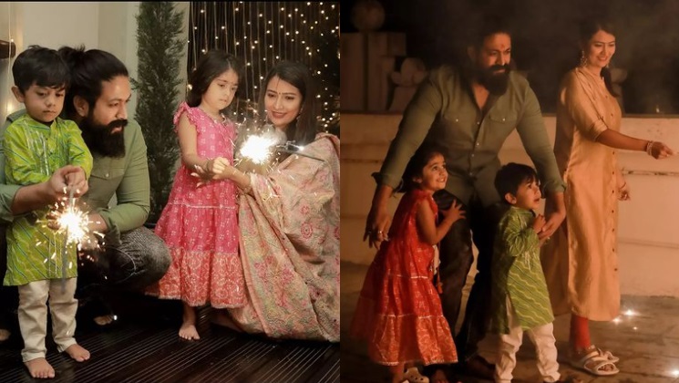 yash, radhika, yash family, yash diwali, yash kids