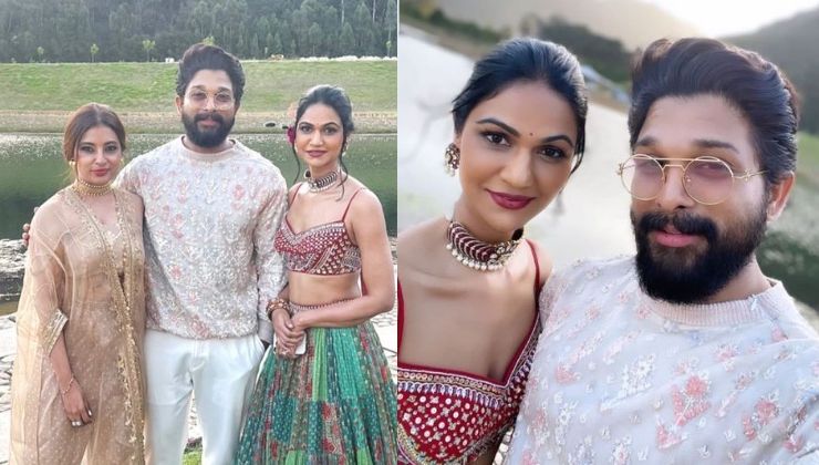 Allu Arjun decks up to attend a wedding with wife Sneha Reddy in South Africa-PICS