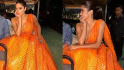Janhvi Kapoor reminds us of Disney Princess she dons a gorgeous orange sequin lehenga