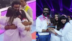 Abhishek Bachchan has a family hug with Aishwarya Rai, daughter Aaradhya after his team wins Pro Kabaddi Final
