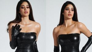 Janhvi Kapoor flaunts curves in sultry black gown, See Pics