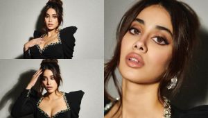 Janhvi Kapoor looks enchanting as she drops sexy photos in a deep-neck black dress, view pics