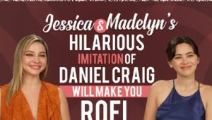Jessica Henwick & Madelyn Cline play HILARIOUS Who's Most Likely; imitate Daniel Craig | Glass Onion