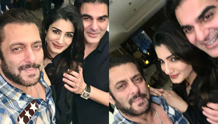 raveena tandon, salman khan, arbaaz khan, raveena tandon instagram, raveena salman selfie, r