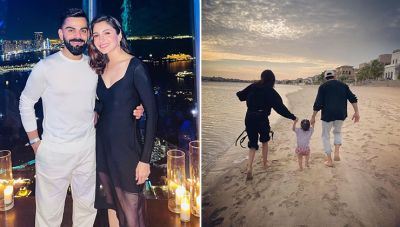 anushka sharma with daughter vamika and husband virat kohli,