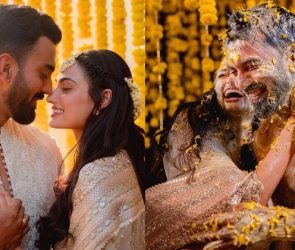 athiya shetty, kl rahul, athiya shetty kl rahul wedding haldi,