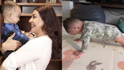 kajal aggarwal, kajal aggarwal son, kajal aggarwal instagram,