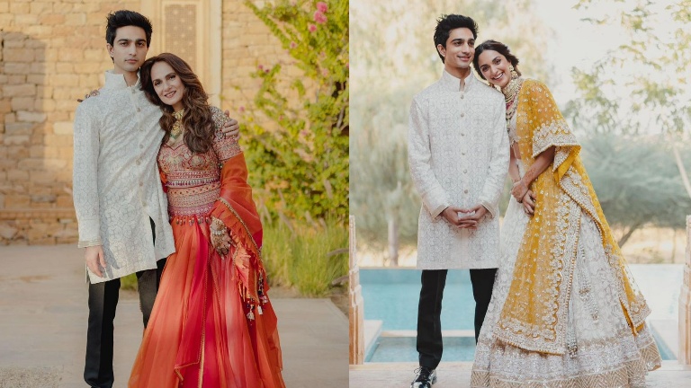 kaira advani posses with bother,