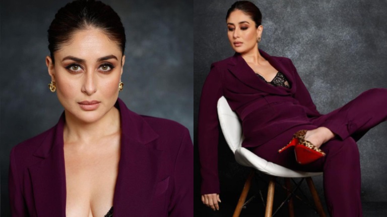 768px x 432px - Kareena Kapoor turns up the slaying quotient in purple pantsuit