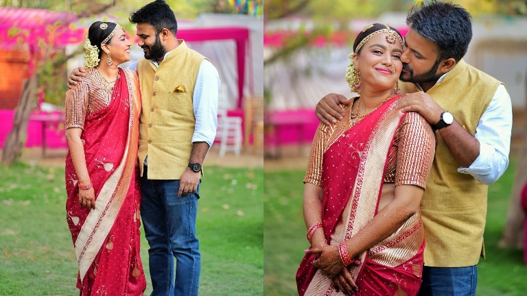 Swara Bhasker gets a sweet kiss from Fahad Ahmad in adorable pics from pre-wedding festivities