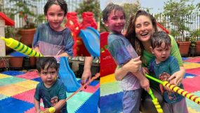 kareena kapoor, taimur, jeh, holi, kareena kapoor sons, kareena kapoor holi