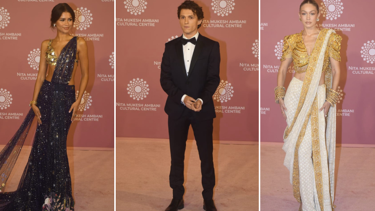 Spider-Man star Tom Holland makes a dashing entry, Zendaya, Gigi Hadid go desi for NMACC day 2