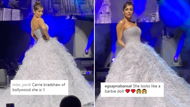 malaika arora, malaika arora fashion, malaika in white gown