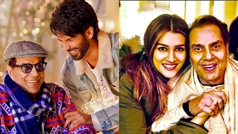 shahid kapoor, kriti sanon, dharmendra, shahid kriti,