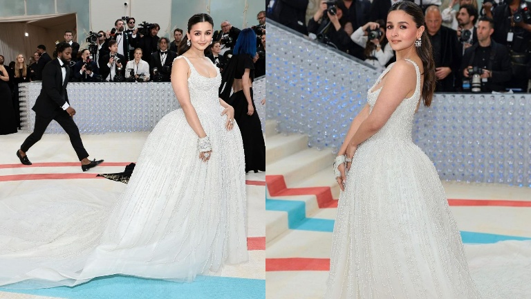 Alia Bhatt makes her Met Gala 2023 debut in a white gown