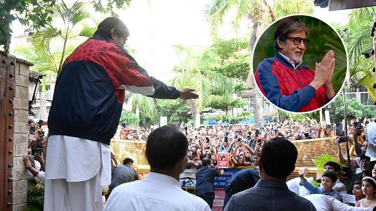 amitabh bachchan greets fans barefoot discloses reason