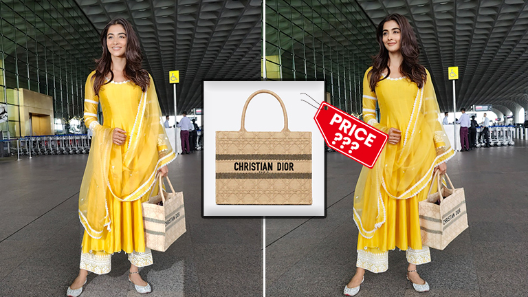 pooja hegde, pooja hegde dior bag