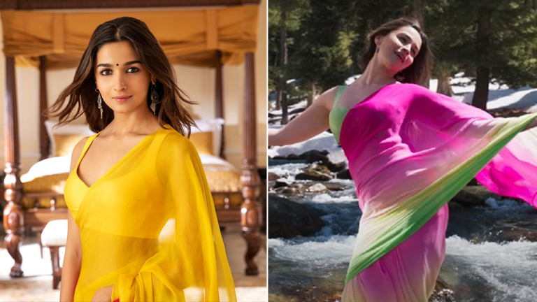 alia bhatt saree looks, rocky aur rani kii prem kahaani, alia bhatt