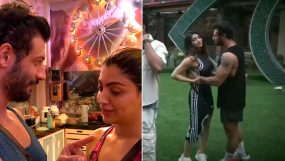 bigg boss ott 2 jad hadid grabs akanksha puri by waist