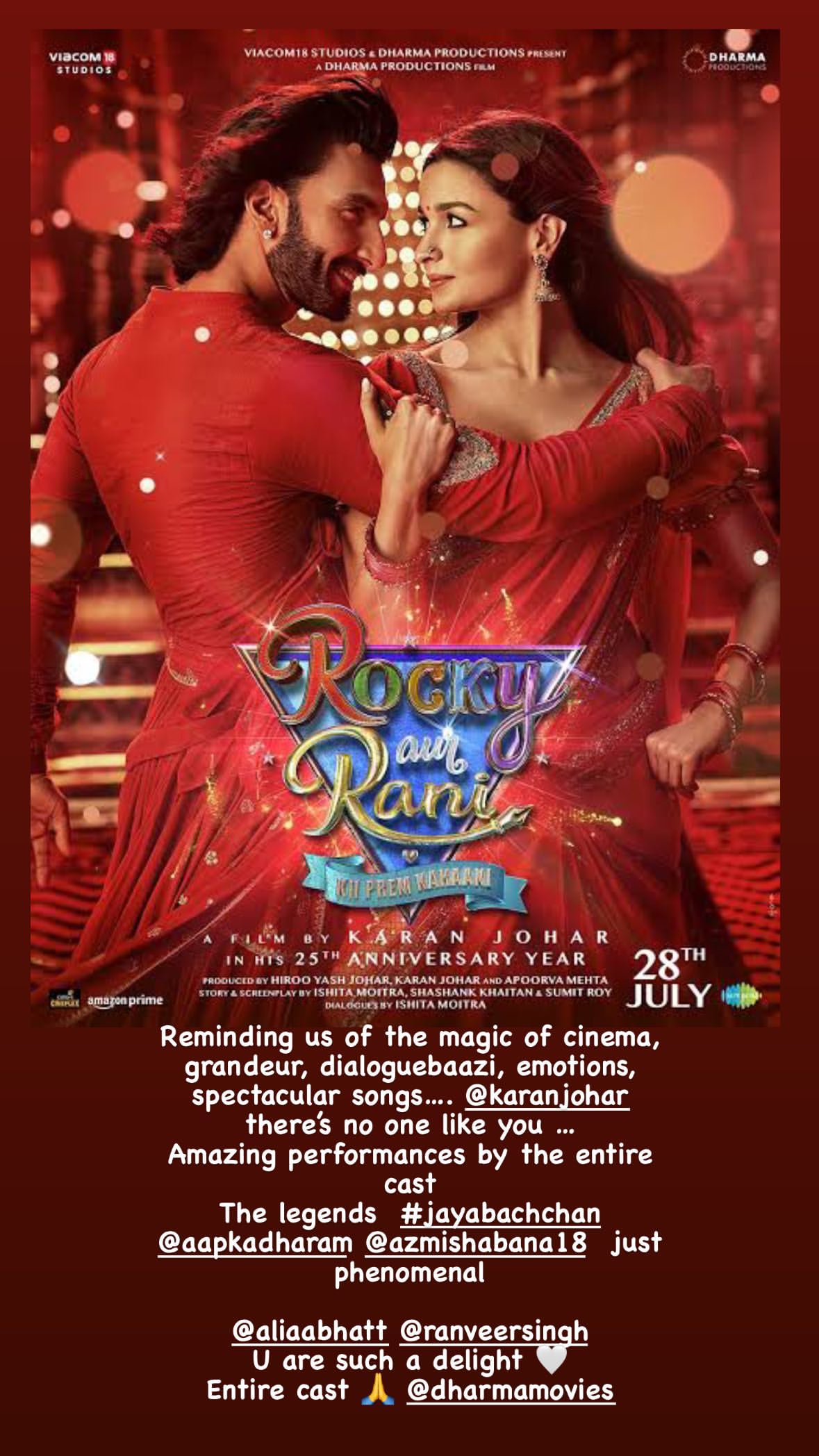 Katrina Kaif on Rocky Aur Rani Kii Prem Kahaani