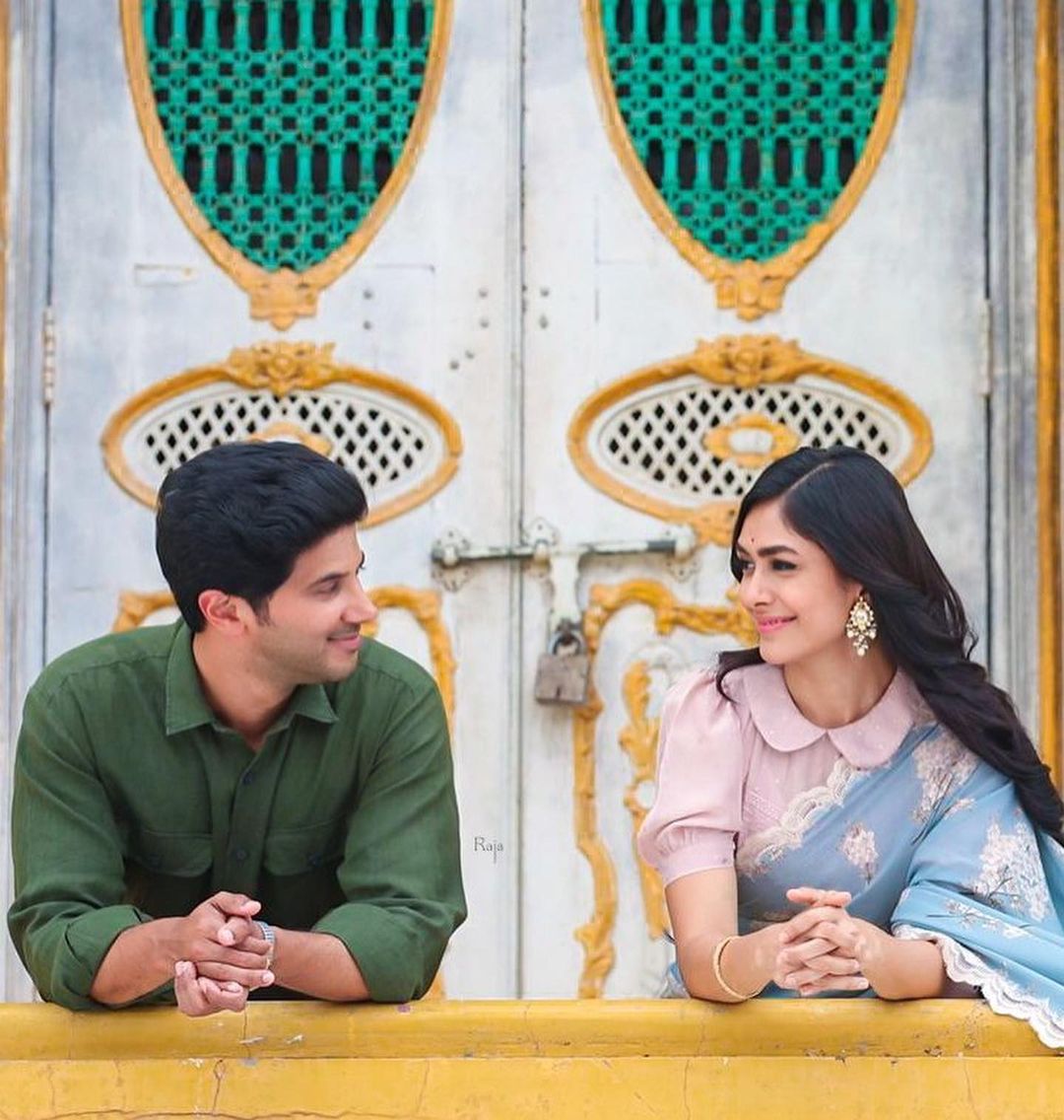 Mrunal Thakur and Dulquer Salmaan from Sita Ramam