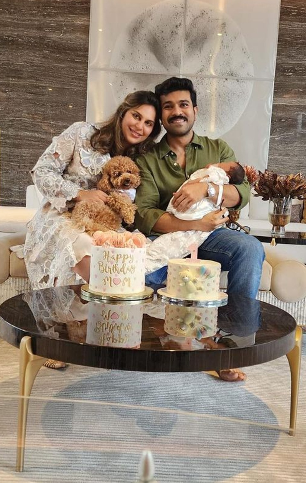 Ram Charan and Upasana with their baby girl