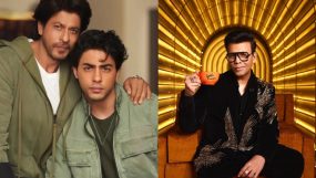 shah rukh khan and aaryan khan coming with karan johar for karan's chat show