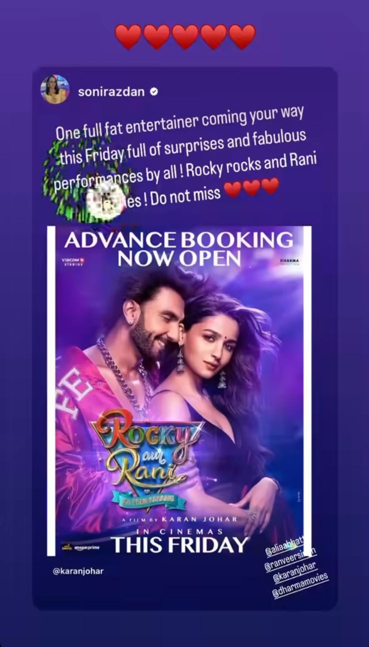 Soni Razdan on Rocky Aur Rani Kii Prem Kahaani