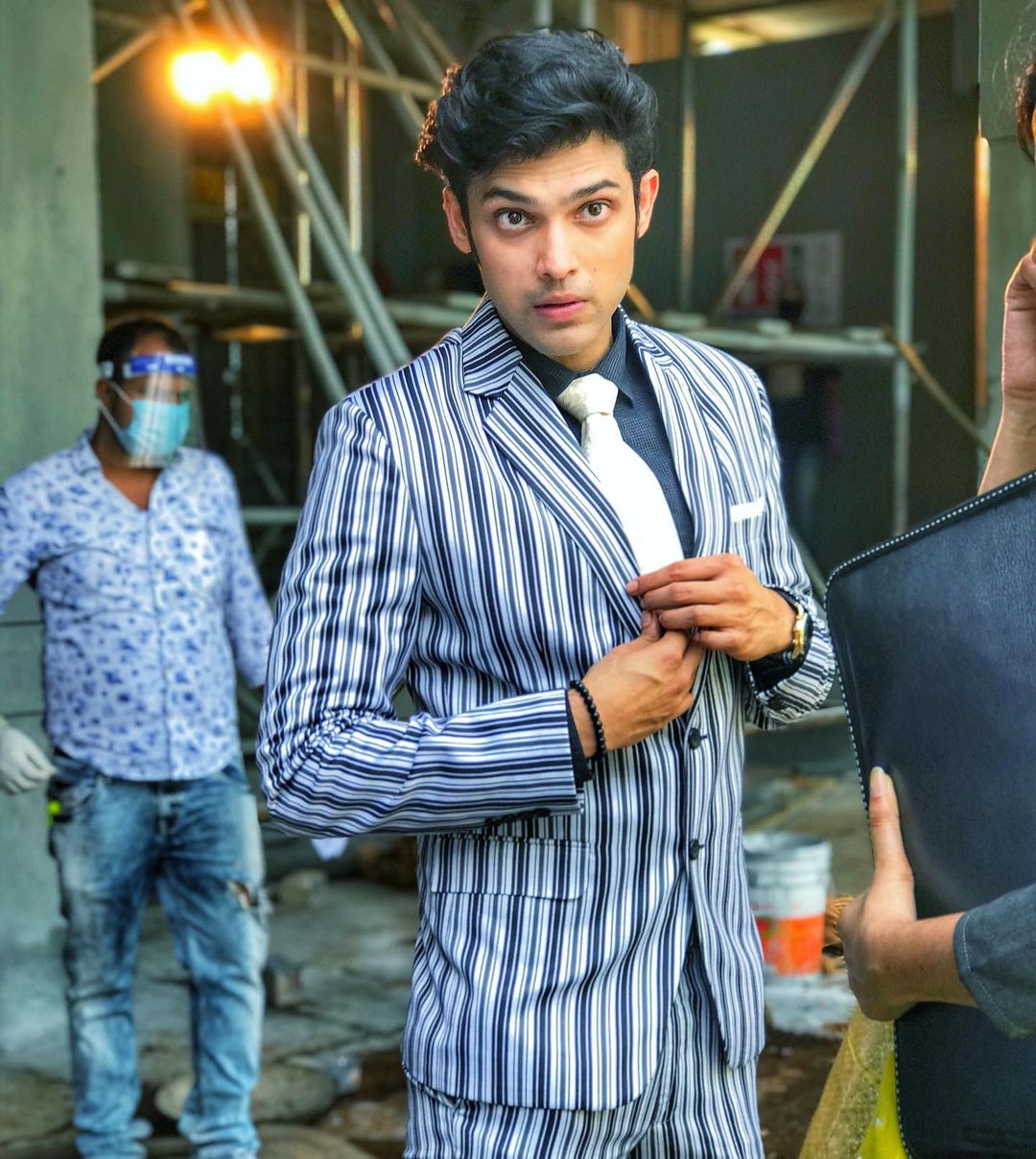 Parth Samthaan on the sets of Kaisautii Zindagii Kay
