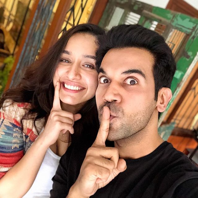 Shraddha and RajKummar from the sets of Stree 2