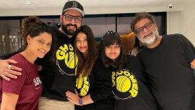 aishwarya rai bachchan, aaradhya bachchan, r balki, saiyami kher, ghoomer