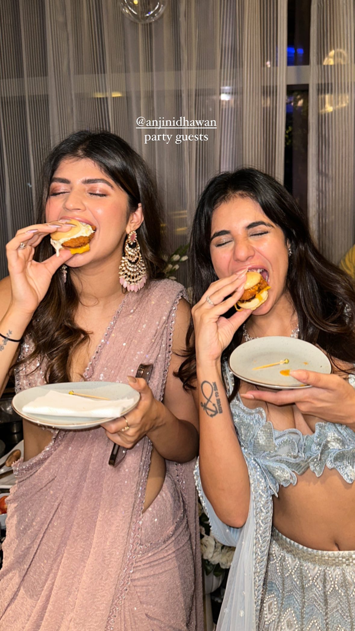 Anjini Dhawan and Radhika Seth at Aaliyah Kashyap's engagement party