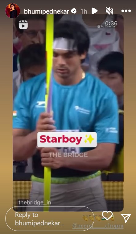 Bhumi Pednekar on Neeraj Chopra's gold medal