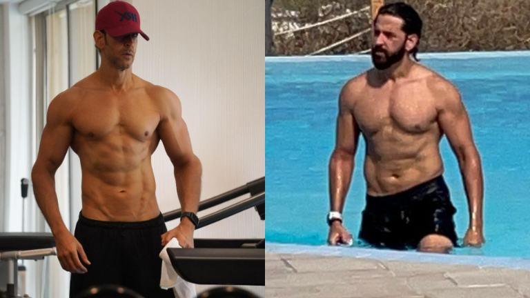 Hrithik Roshan flaunts his washboard abs