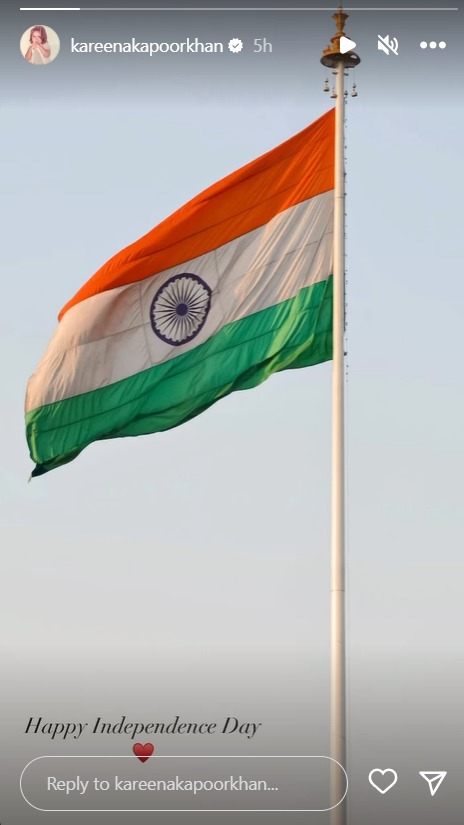 Kareena Kapoor Khan wishes fans on Independence Day