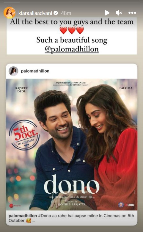 Kiara Advani shares her excitement for Dono