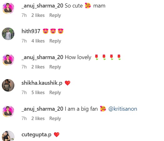 Kriti Sanon receives love from fans